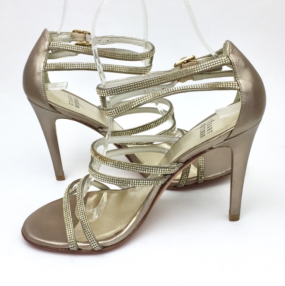 Stuart Weitzman Stops Traffic Crystal  sandals sz - Picture 5 of 15